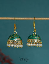 ZI1011283 - Meenakari Jhumka Earrings 2-Zilmor